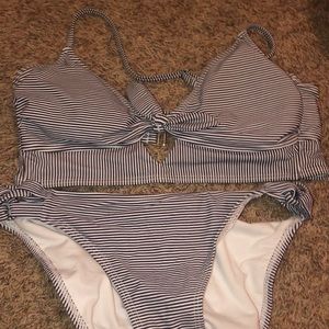 stripped swimsuit set